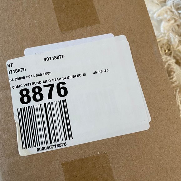 ANTHROPOLOGIE Keramisk Blue Star Patterned Vase - Picture 8 of 8